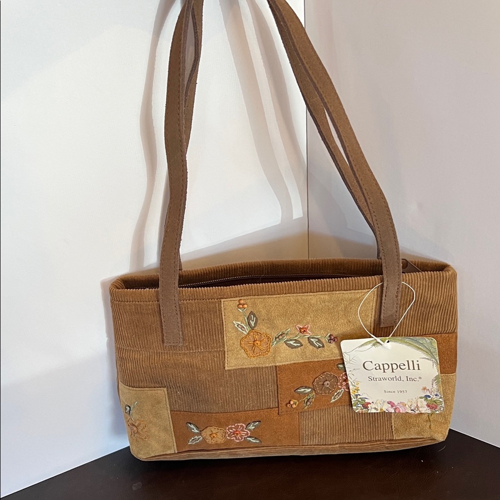 Cappelli Straworld Floral Patchwork Tote - Brown and Tan - Picture 8 of 8